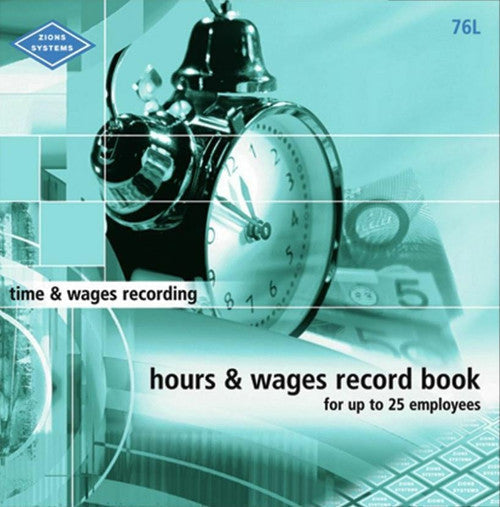 Zions Hours and Wages Record Book Large