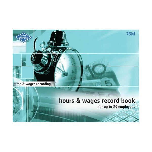 Zions Hours and Wages Record Book Medium