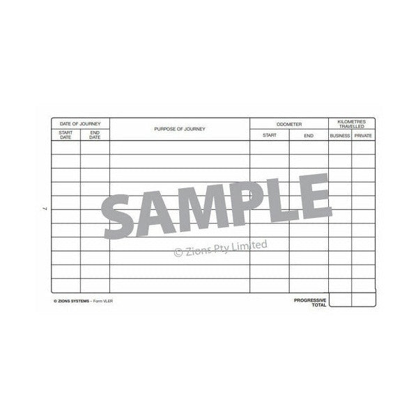 Zions Pocket Vehicle Log and Expenses Record Book
