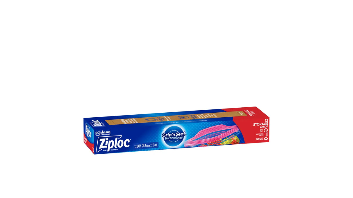 Ziploc Large Storage Bags Pack of 12 x 9