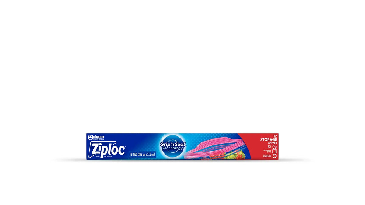 Ziploc Large Storage Bags Pack of 12 x 9