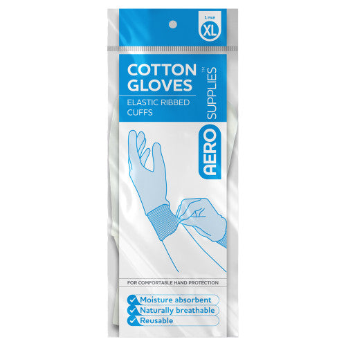 AeroSupplies X-Large Cotton Gloves Pair
