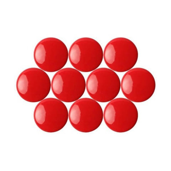 Quartet Magnetic Buttons 30mm Red Pack of 10