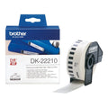 Brother DK-22210 29mm x 30.48m Black on White Continuous Paper Label Roll