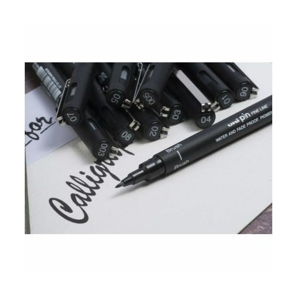 Uni Pin Fineliner Drawing Pen Assorted Wallet of 12