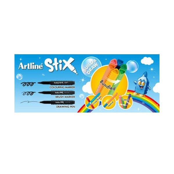 Artline Stix Drawing Pen Assorted Pack of 6