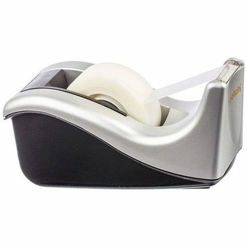 Scotch Desktop Tape Dispenser (No Tape) C60-ST Silver Black