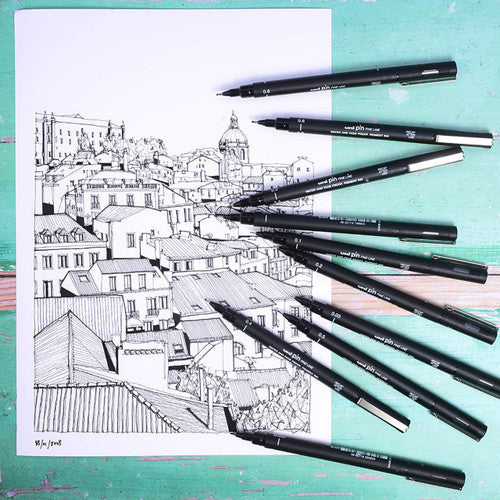 Uni Pin Fineliner 1.0mm Black Box of 12