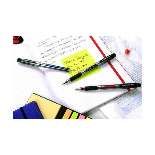Uni-Ball Gel Impact UM-153S Gel Ink Pen 1.0mm Blue Box of 12