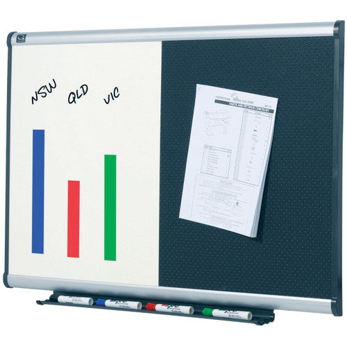 Quartet Prestige Combo Board Aluminium Frame 900 x 600mm