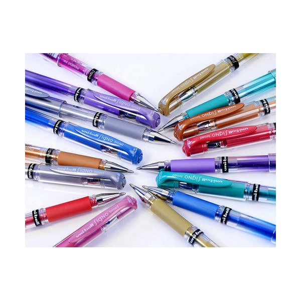 Uni-Ball Signo Broad Gel Ink Pens 1.0mm Metallic Assorted Pack of 5