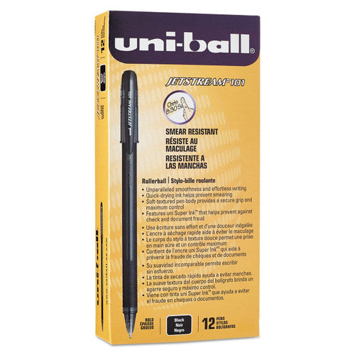 Uni-Ball Jetstream SX-101 101 Rollerball Pen 0.7mm Black Box of 12