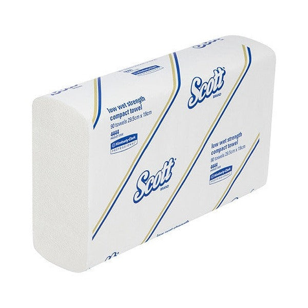 Scott Low Wet Strength Compact Hand Towel White 90 Sheets Pack of 24