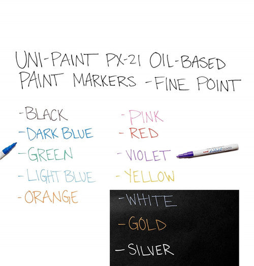 Uni Paint Marker Fine 1.2mm Bullet Tip Blue Box of 12