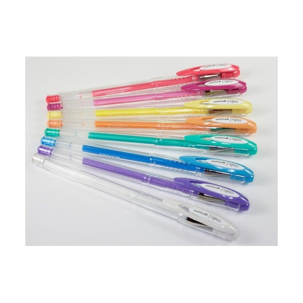 Uni Signo Angelic Colours UM-120AC Gel Ink Pen 0.7mm Yellow Box of 12