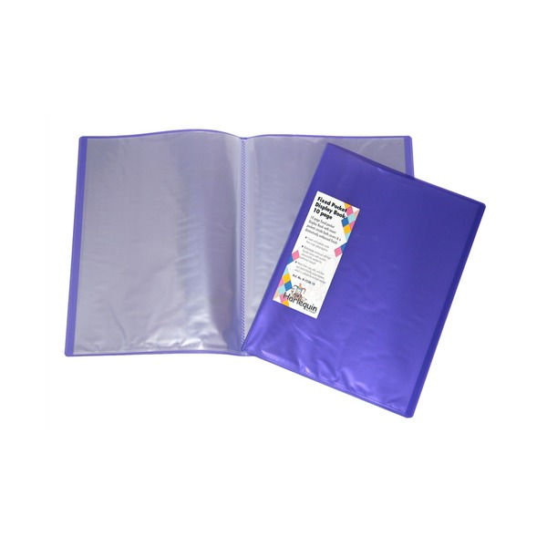 Harlequin H-253A Display Book with Insert Covers A4 10 Pocket Purple