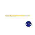 Uni Signo Angelic Colours UM-120AC Gel Ink Pen 0.7mm Yellow Box of 12