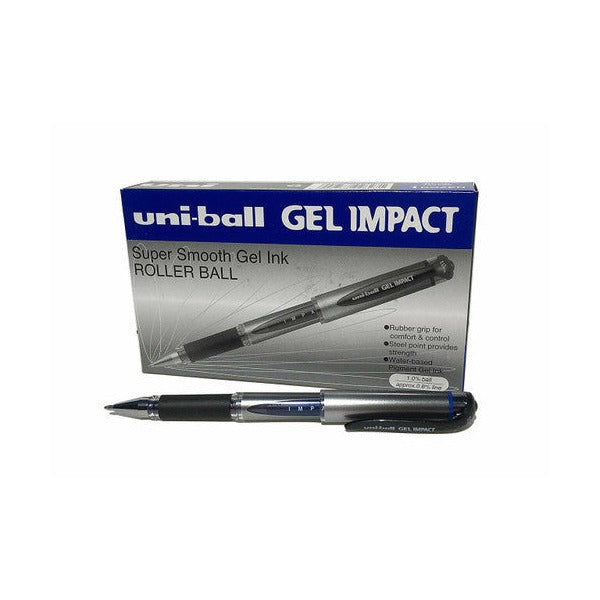 Uni-Ball Gel Impact UM-153S Gel Ink Pen 1.0mm Blue Box of 12