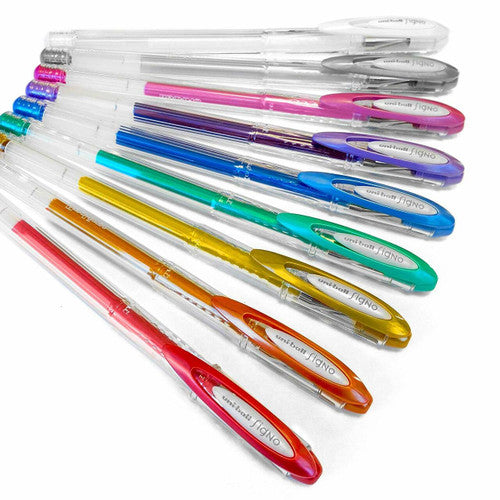 Uni Signo Noble Metal UM-120NM Gel Ink Pen 0.8mm Gold Box of 12