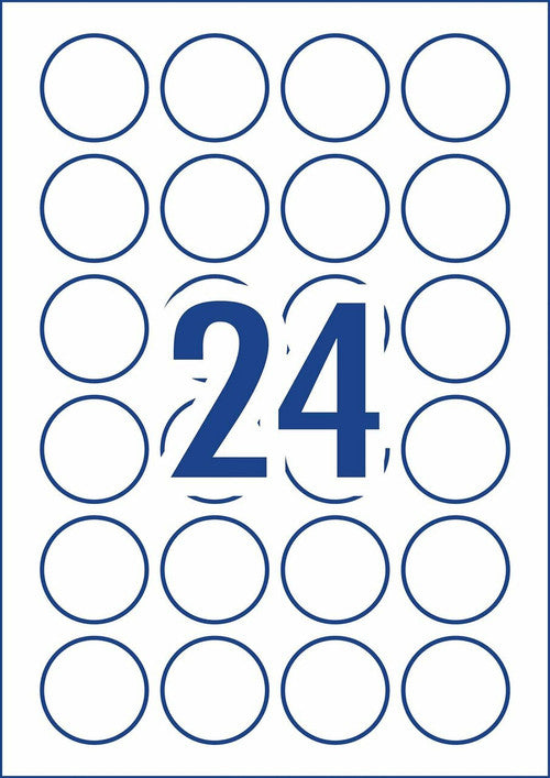 Avery Matt Round Labels L7129 40mm diameter Pack 192