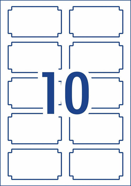 Avery Organisation and Storage Labels 60 x 34mm Assorted Shapes Permanent 40 Pack