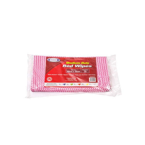 TruWipes Multipurpose Wipes Red 280 Pack 60 x 30cm