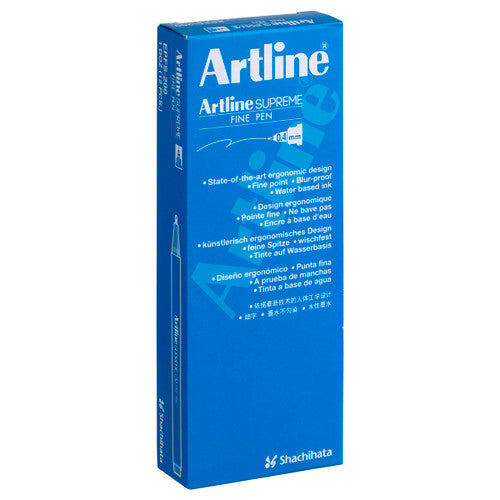 Artline Supreme Fineliner Pen 0.4mm Magenta Box of 12