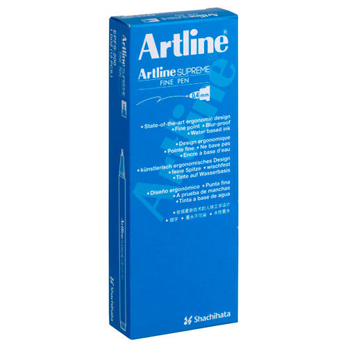 Artline Supreme Fineliner Pen 0.4mm Pastel Turquoise Box of 12