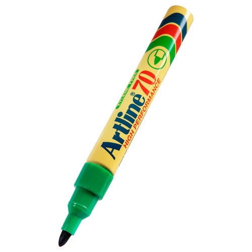 Artline 70 Permanent Marker 1.5mm Bullet Nib Green Box 12