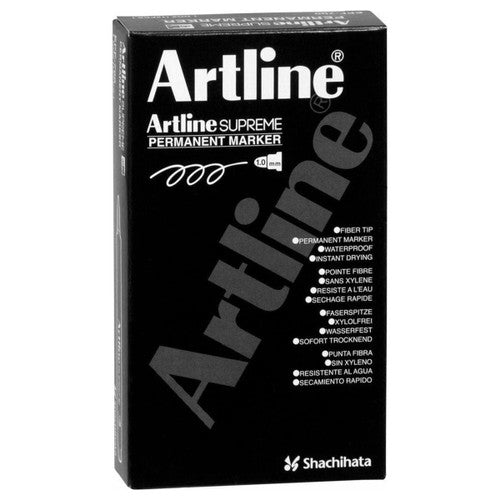 Artline Supreme Permanent Marker Lime Green Box 12