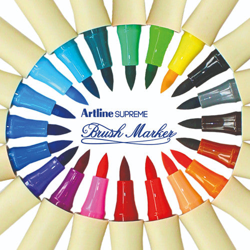 Artline Supreme Brush Marker Grey Box of 12