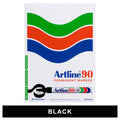 Artline 90 Permanent Marker 5mm Chisel Nib Black Box of 12