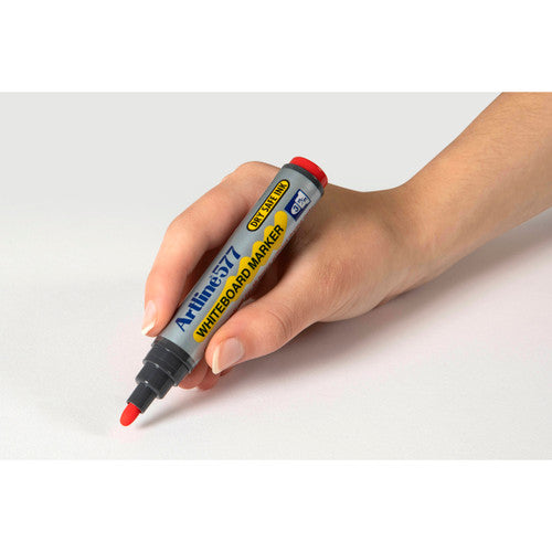 Artline 577 Whiteboard Marker 3mm Bullet Nib Red Box of 12