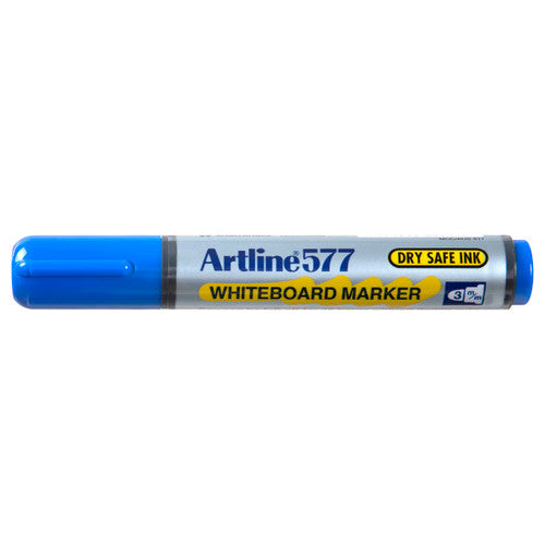 Artline 577 Whiteboard Marker 3mm Bullet Nib Blue Pack of 2