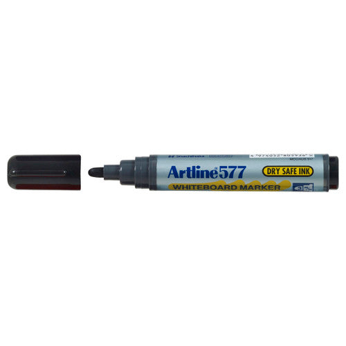 Artline 577 Whiteboard Magnetic Eraser and Marker Kit Black