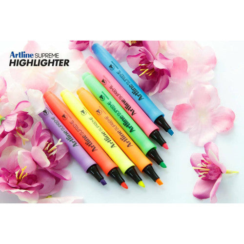 Artline Supreme Highlighter Blue Box of 12