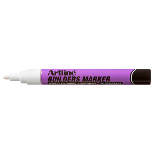 Artline Builders Permanent Marker White Box of 12