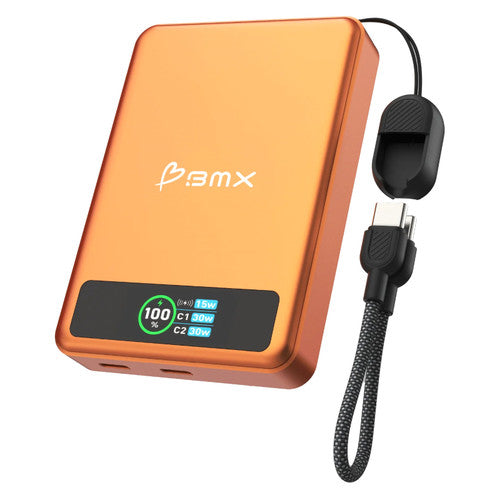BMX SolidSafe 10K Magnetic Power Bank Orange