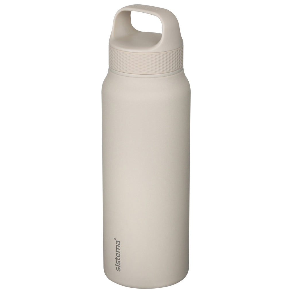 Sistema Stainless Steel Insulated Drink Bottle with Carry Handle 650ml Assorted