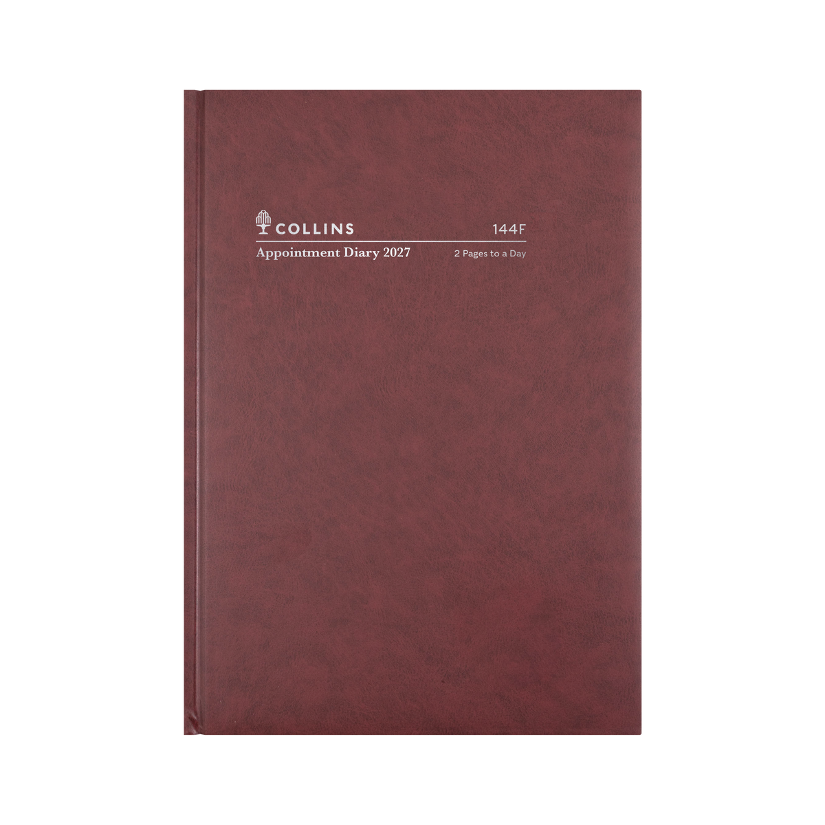 Collins Appointment Diary 2027 A4 2 Pages to a Day Burgundy