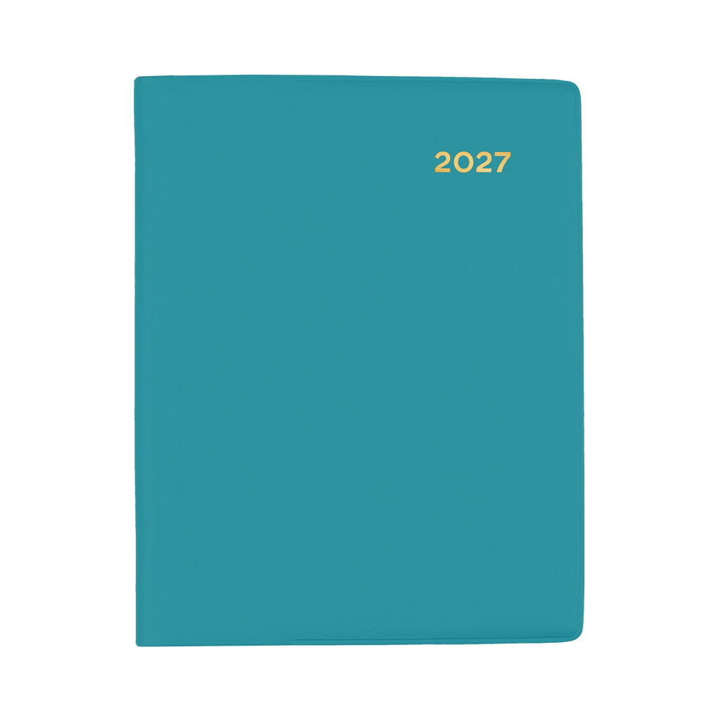 Collins Belmont Diary 2027 A7 Pocket Week to View with Pencil Teal