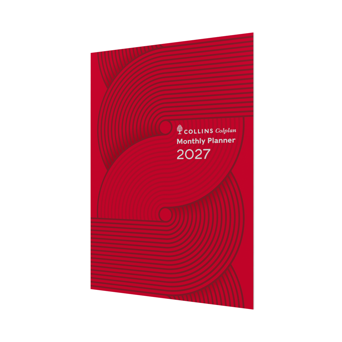 Collins Colplan Planner Diary 2027 A4 Month to View Geo Red