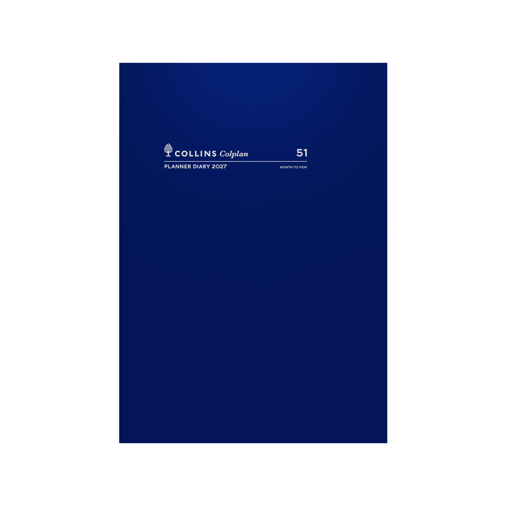 Collins Colplan Planner Diary 2027 A4 Month to View Navy