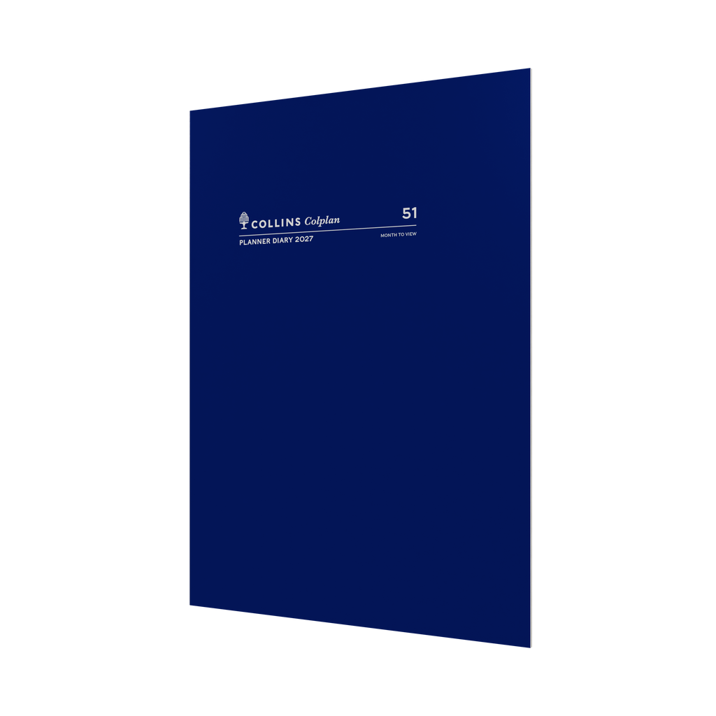 Collins Colplan Planner Diary 2027 A4 Month to View Navy