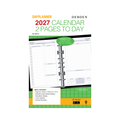 Debden Dayplanner 2027 Desk 7-Ring Refill - 2 Pages to a Day
