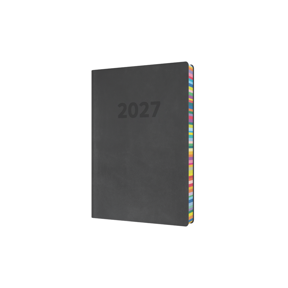 Collins Edge Rainbow 2027 A5 Day to Page Charcoal
