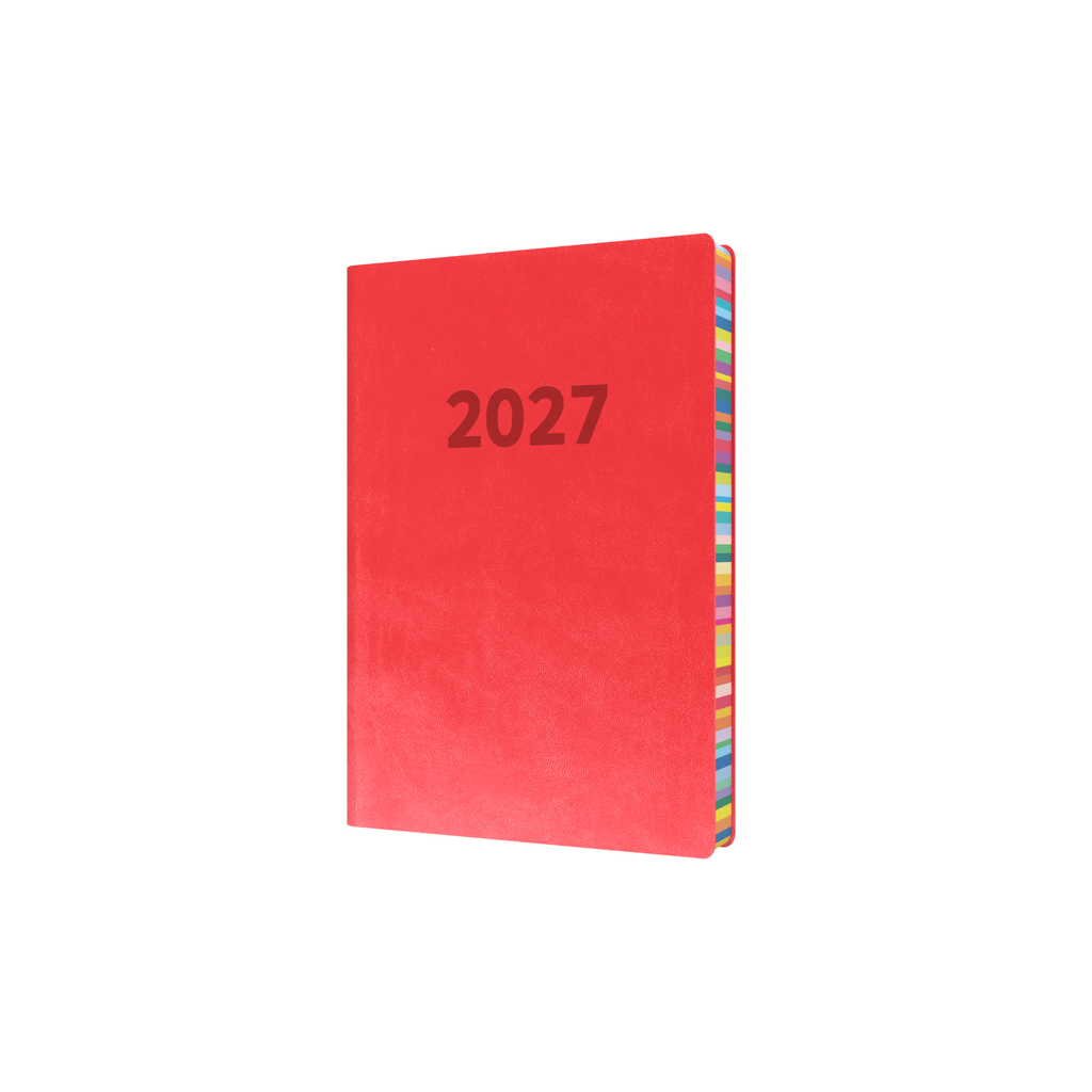 Collins Edge Rainbow 2027 A5 Day to Page Red