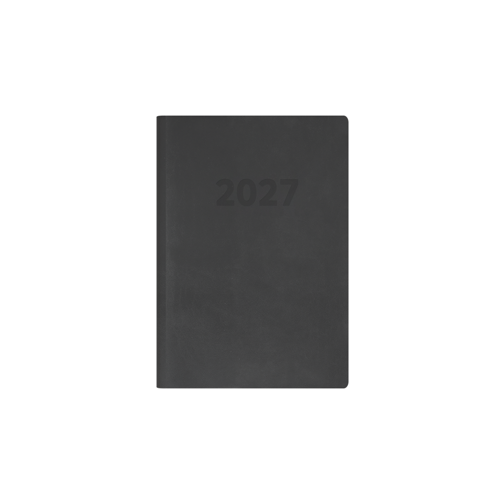 Collins Edge Rainbow 2027 A5 Week to View Charcoal