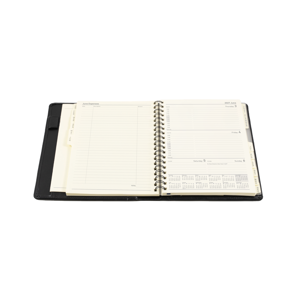 Collins Elite 2027 Quarto 246x164mm Week to View Appointment Diary Black