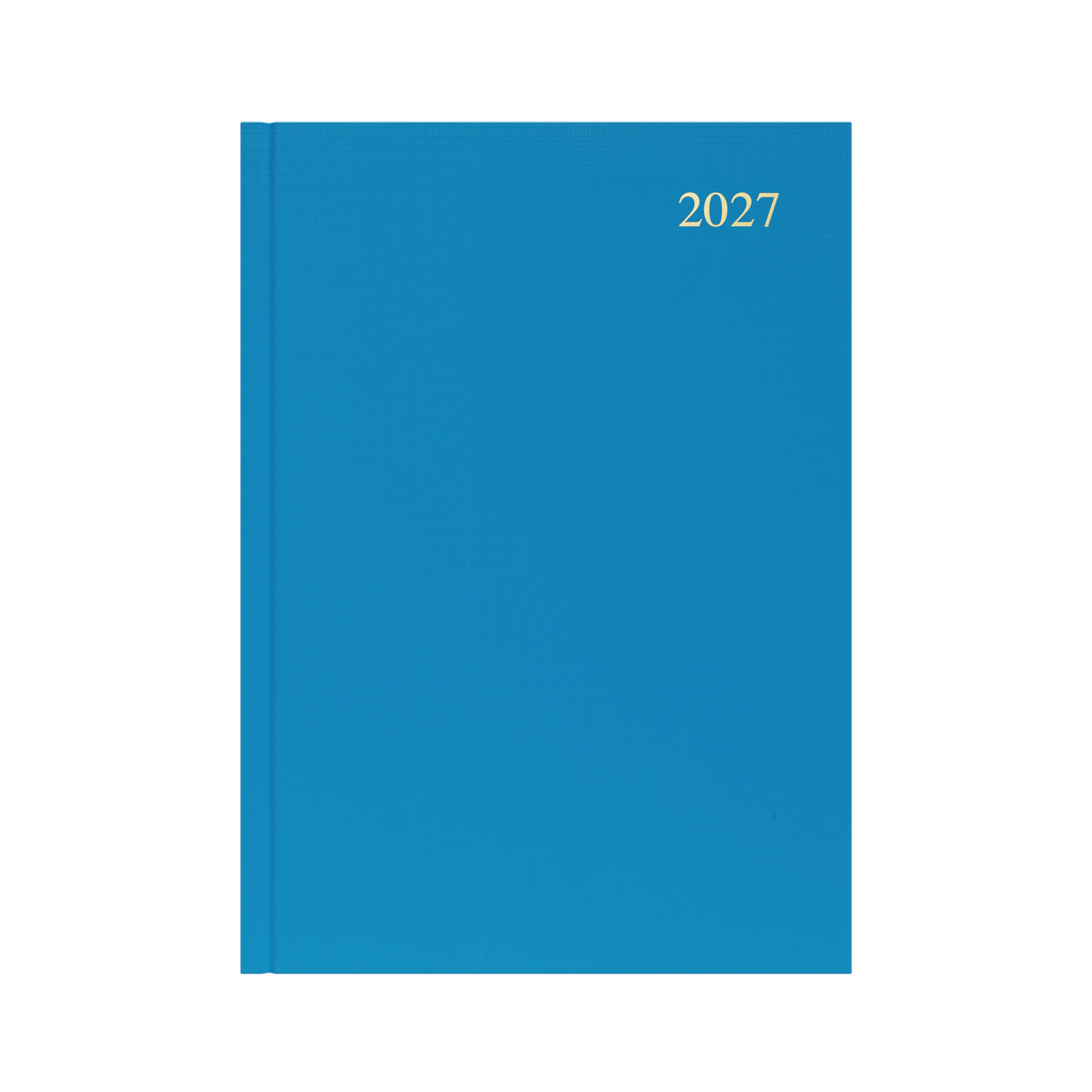 Collins Essential Diary 2027 A4 Day to a Page Light Blue